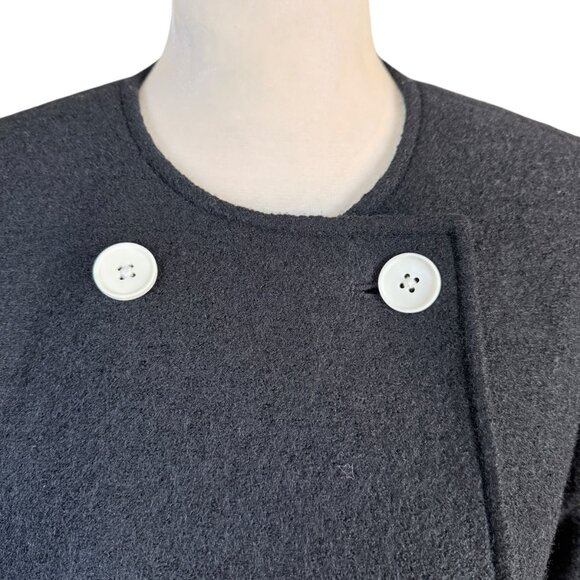 Talbots black double breasted fully lined wool jacket coat women's size 0P - Picture 5 of 8